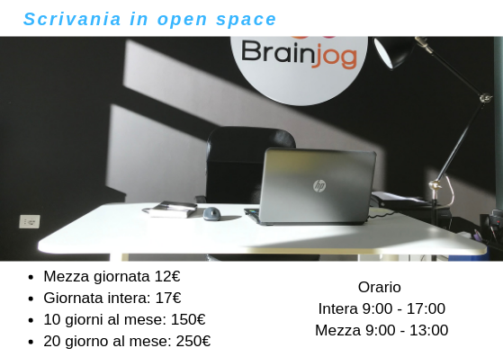 Coworking Brainjog - Scrivania in open space